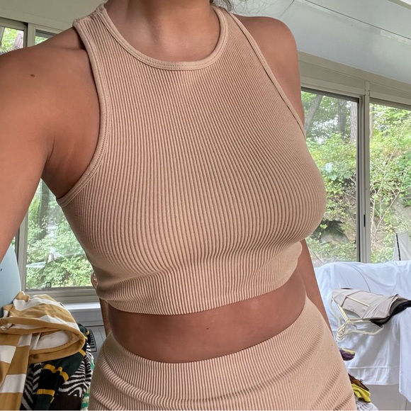 Matching biker shorts and tank set from Zara! Size M/L - Picture 2 of 3